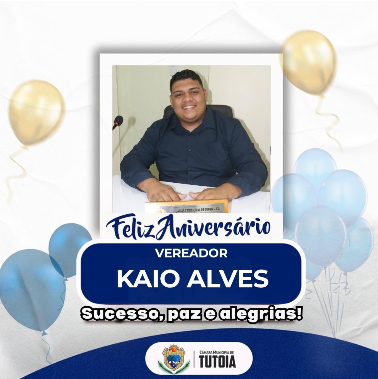 A Câmara Municipal de Tutoia, parabeniza o vereador Kaio Alves, pelo seu aniversário 